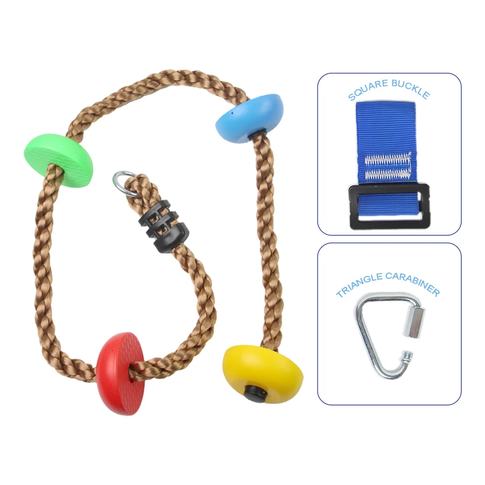 Amazon climbing rope tree swings seat disc set accessories for kids indoor outdoor backyard with steps