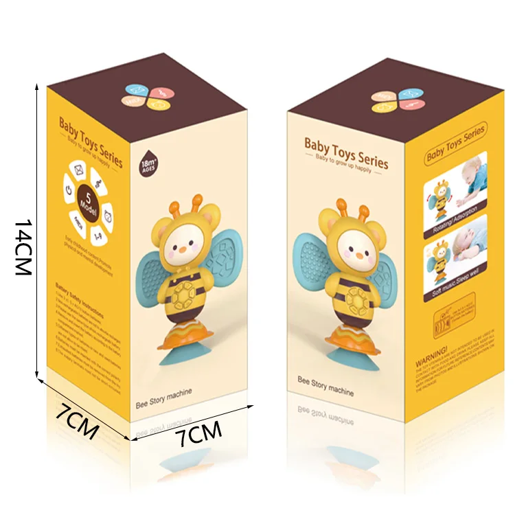 JACKOTOYS игрушка для раннего развития обучающая малышей прорезыватель крылья пчела музыка детские пластиковые игрушки пчелы с питанием от батарейки животные