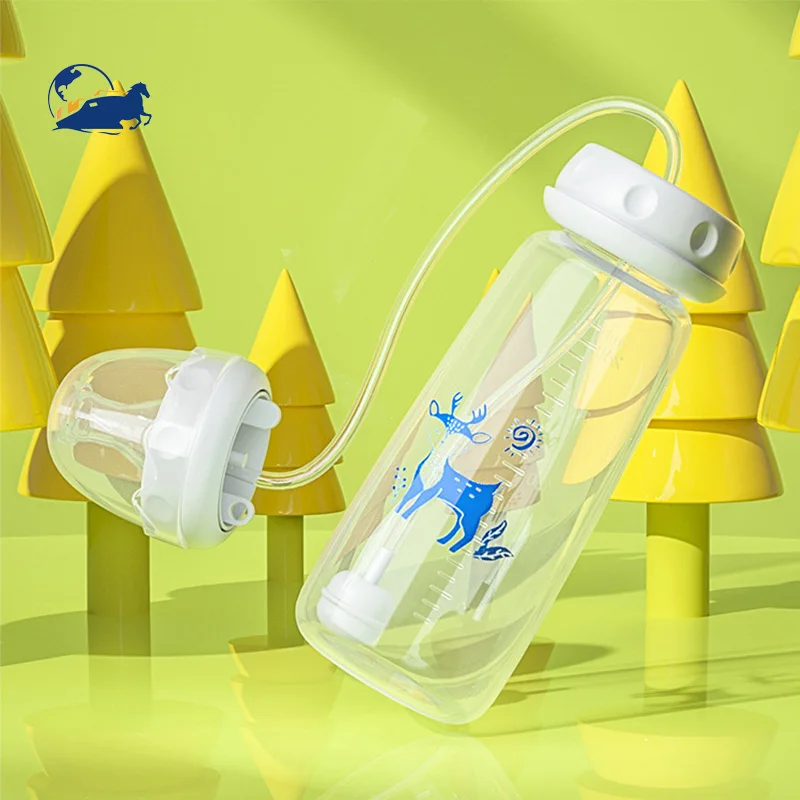 New hot-selling baby hands-free standard caliber 240ml baby bottle free hands bottle pp bottle baby water