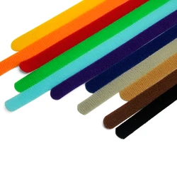 Colorful heavy duty pure nylon self adhesive reusable wrap pallet strap belt super elastic back to back hook and loop cable ties