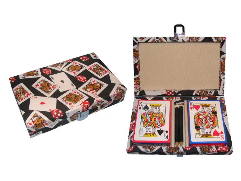 Customize playing card set two decks poker playing card box