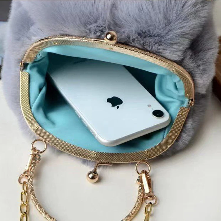 2024 wholesale cute plush,rabbit ear clutch bags women, evening clutch girls sling bag cute rabbit purse/