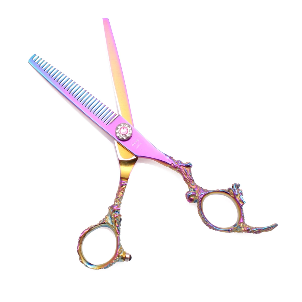 Высококачественные Парикмахерские ножницы 5,5 дюйма 6 дюймов AQIABI JP стальные ножницы для стрижки волос ножницы для филировки красочные A9005