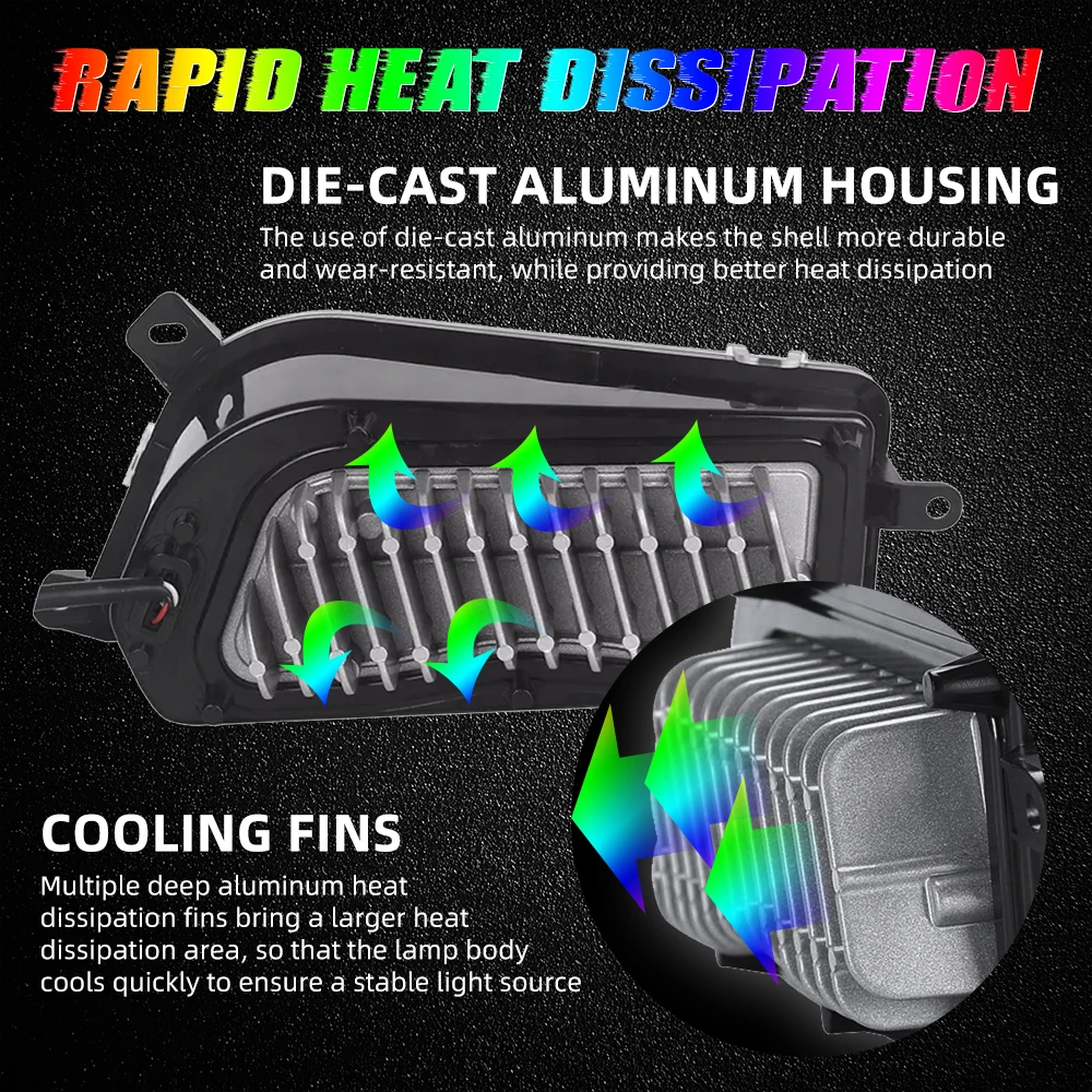 High Low Beam RZR XP 900 / Turbo Halo Ring Headlamp RGB Halo RZR XP 1000 Headlight for Polaris