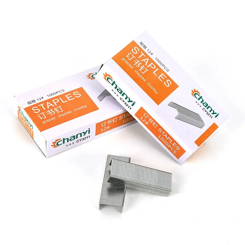 Size 12 1000 pieces box staples for office and school heavy duty staples office supplies back to school items