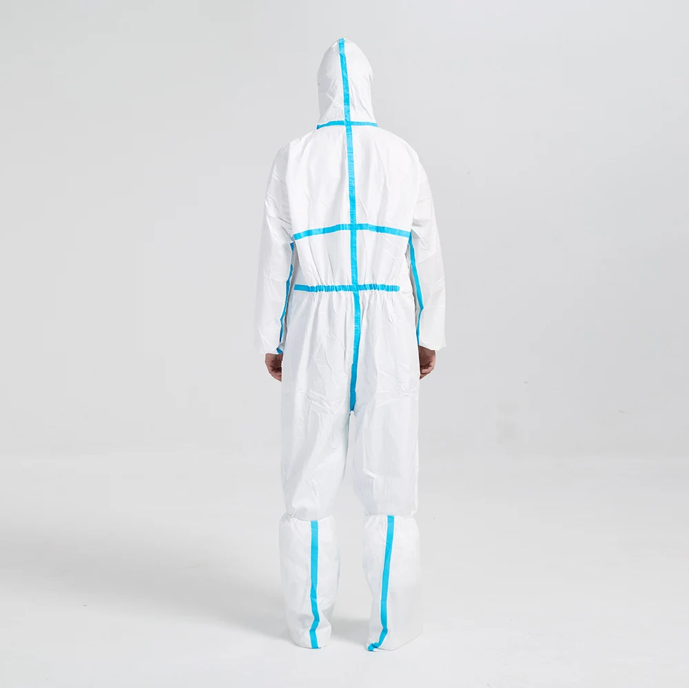 SF Medical Isolation Suits Hospital Gowns Disposable Isolation Clothing with Strips for Dustproof Waterproof Eco-friendly Carton