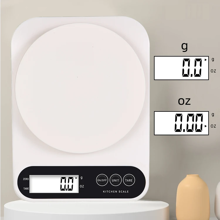 Food kitchen scale multifunctional food scale 10kg ABS plastic digital weighing kitchen scale