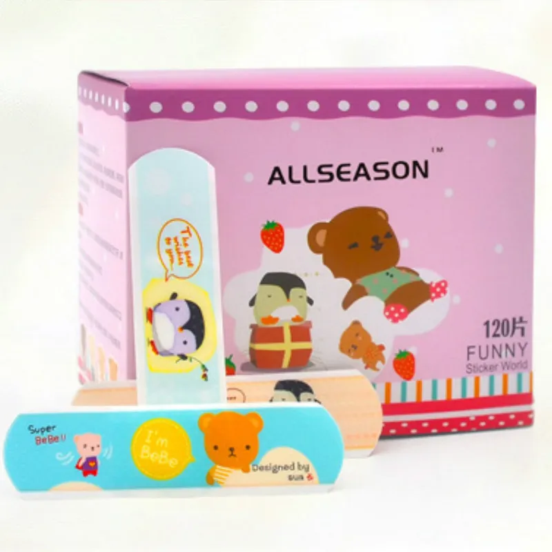 72x19mm Kids Baby Cartoon Adhesive Bandage Wound Plaster Band Aid