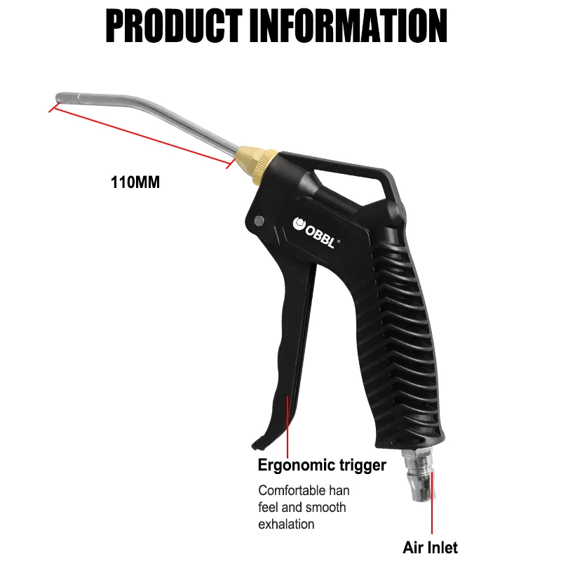 OBBL heavy duty pneumatic tools blue rivet gun High pressure long nozzle