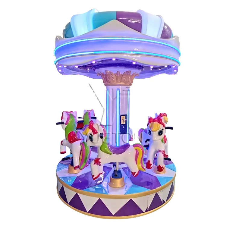 6 Seats Shopping Mall Center Business Manege Attraction Kids Amusement Rides Merry Go Round Carousel For Children Playground