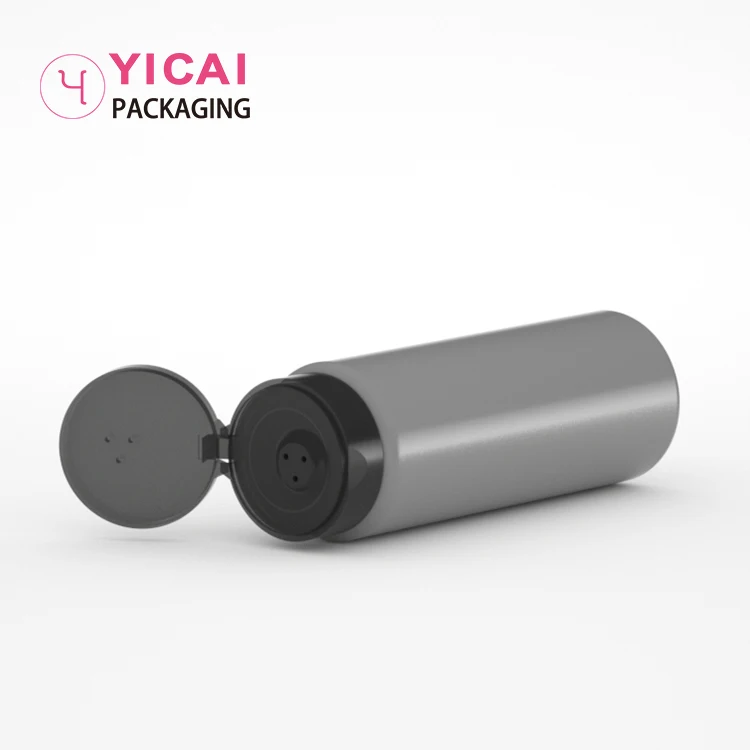 Black Wide Mouth Round Plastic Bottle With Lids 200ml Hdpe Protein Powder Container Bottles Wholesale