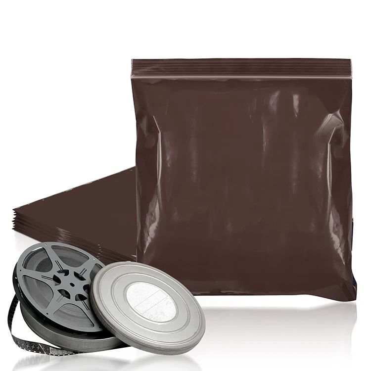 Water-Resistant Polyethylene Brown Poly Amber UV Protection Zipper Reclosable Plastic Poly Bags
