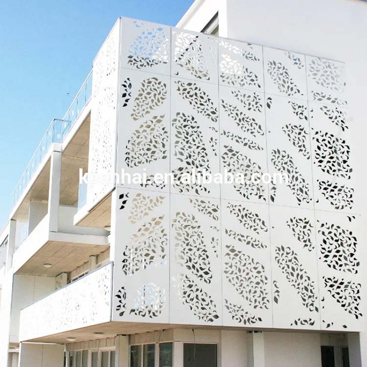Laser Cut Aluminium Panel Facade Cladding  Curtain Wall