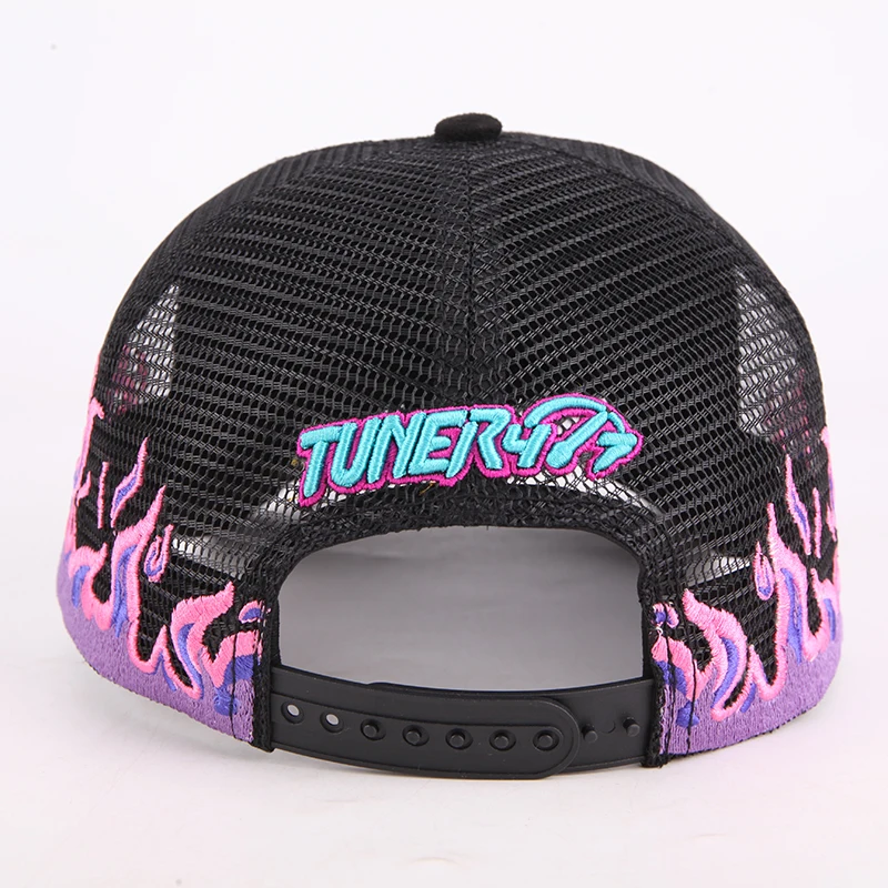 Customize Mesh Hats Custom 5 Panel 3d Embroidery Logo Mesh Snap Truck Cap design Trucker Hats