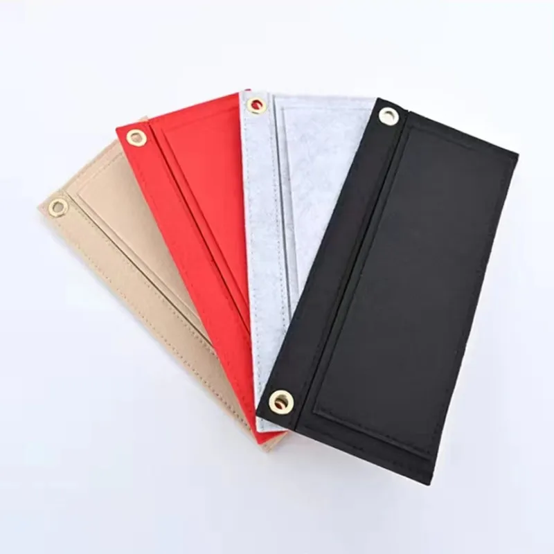 Hot Sale Customized Cheap Stylish Small Felt Wallet with metal strap