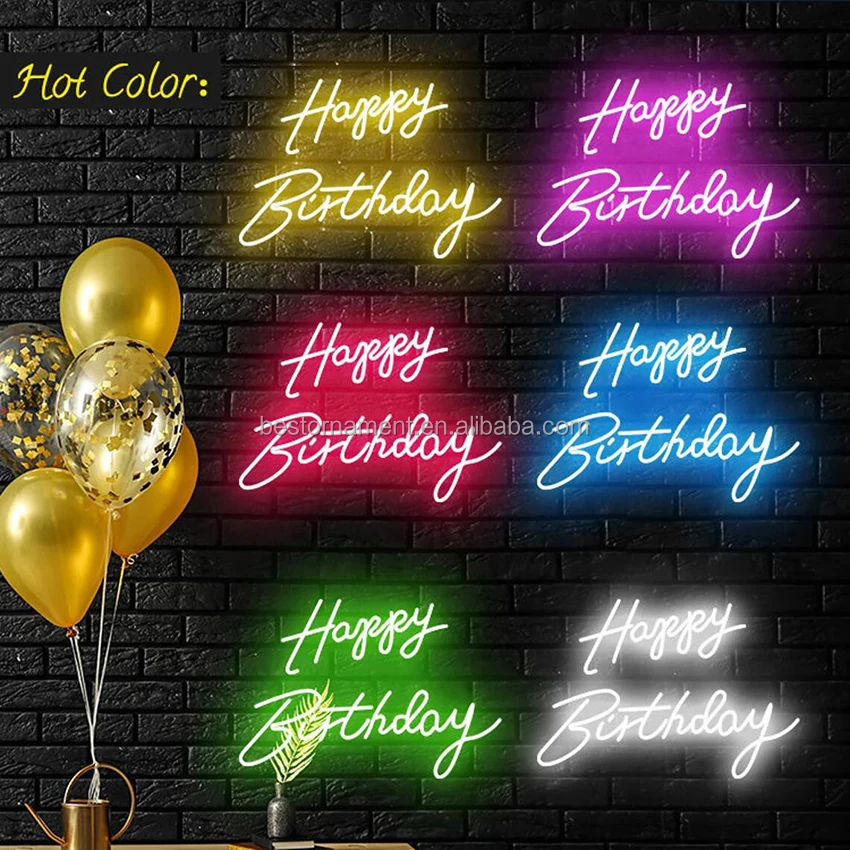 Custom Happy Birthday Neon Sign