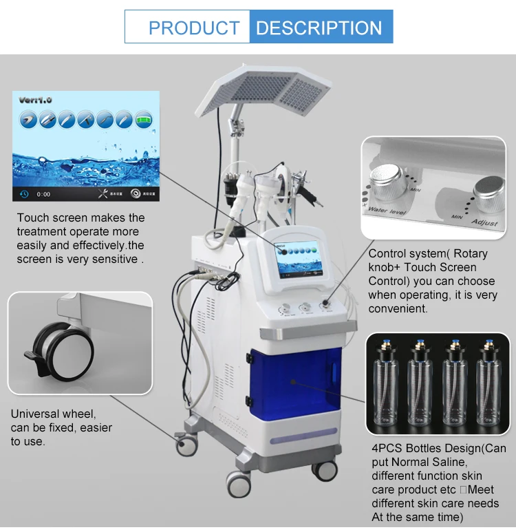 Professional 5 in 1 hydro dermabrasion machine/microdermabrasion machine oxygen facial care beauty machine