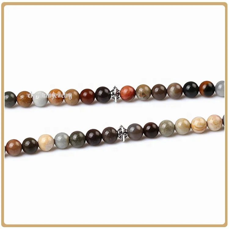 New Design Natural Picasso Stone 6MM Islam Prayer Beads 99 Masbaha Tasbih Rosary Muslim Tespih Misbaha tespih