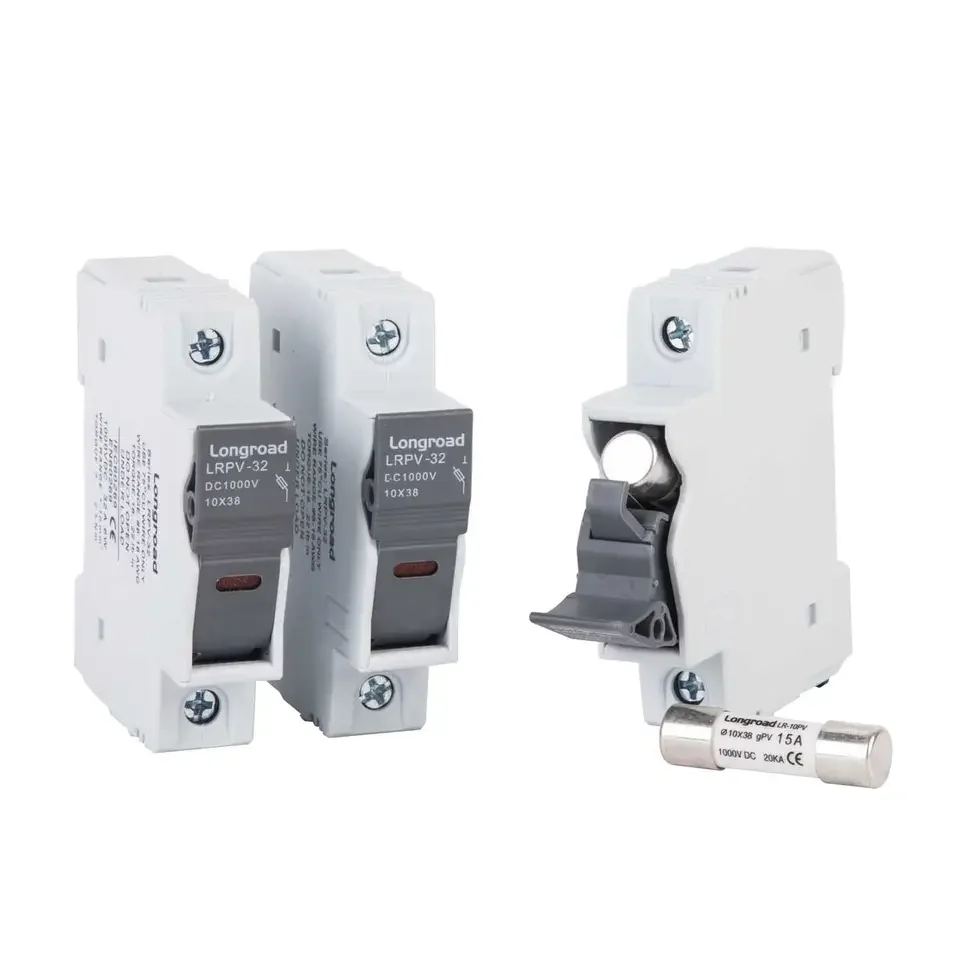 PV DC Fuse 1000V 10*38mm Protect Solar system Fuse Holder 30A OEM Electrical Safety Low Voltage Base thermal Link waterproof
