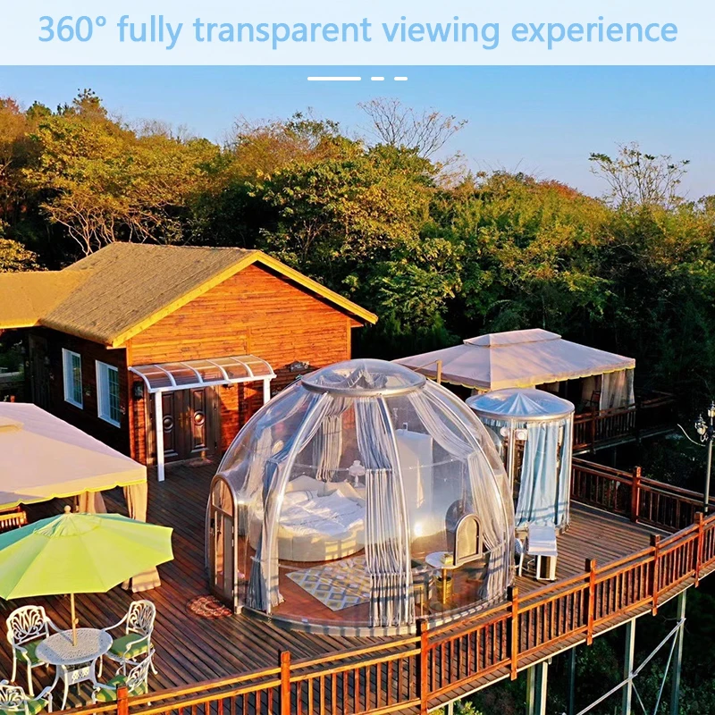 Prefab Polycarbonate Geodesic Sky Dome Tent Transparent Bubble House For Outdoor Rental