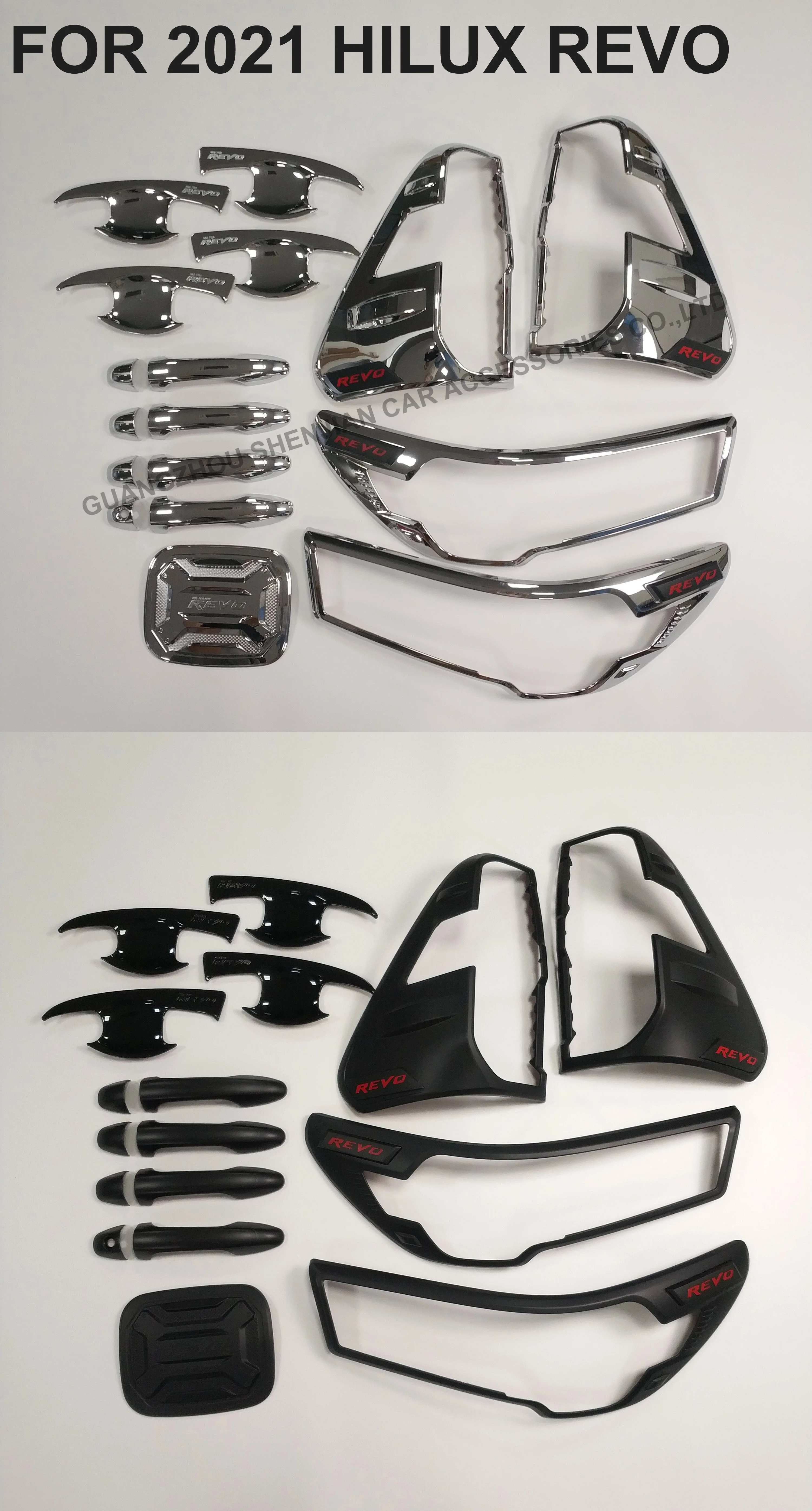 High Quality Auto Part Head Tail Light Cover Gas Tank Cover  Combo Set for Ertiga MUX Hilux Revo