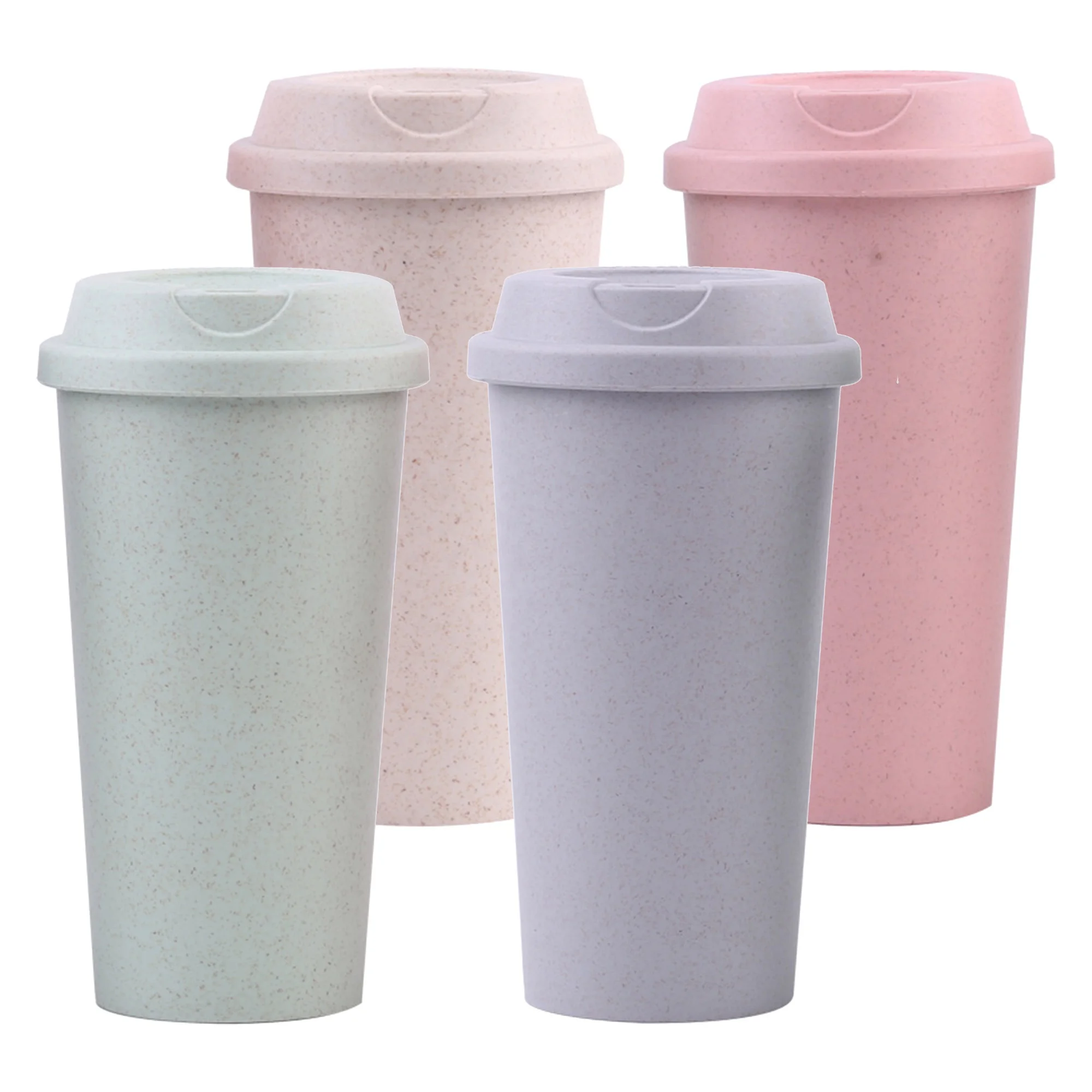 Ecofriendly 550ml Double Walled Reusable Bamboo and PP Tumbler Coffee Cup Promotional Gifts EK006 Fresh Bamboo Cup in Stock