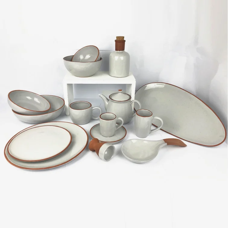 Классический серый Терракотовая керамическая Китай столовые сервизы