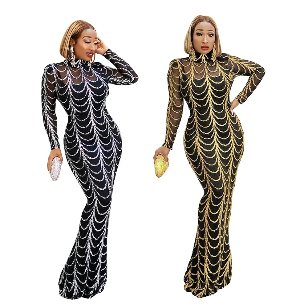 2021 fall fashion solid color party prom dresses black sequin long gowns evening dress for women vestido de noche