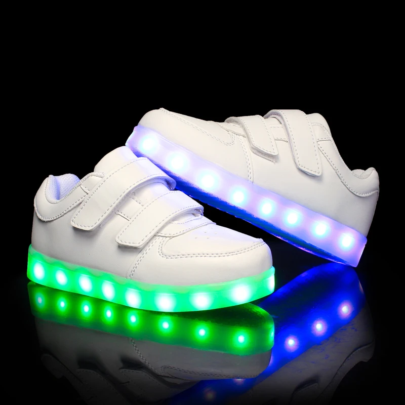 
Size 25-37 LED Shoes for Kids Girls Boys USB Charge Glowing Lighted Shoes Kids Shoes with Lights Luminous Sneakers for Children 