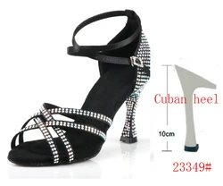 Professional dance High Heels Shining sandal Crystal Rhinestone Ladies latin dance shoes