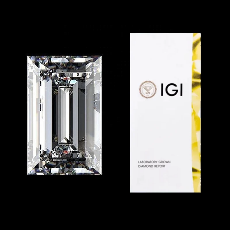 Small Size 0.02ct-0.5ct VG Baguette Shape Lab Diamond Rectangular Loose Hpht Cvd Diamonds Fancy Baguette Cut