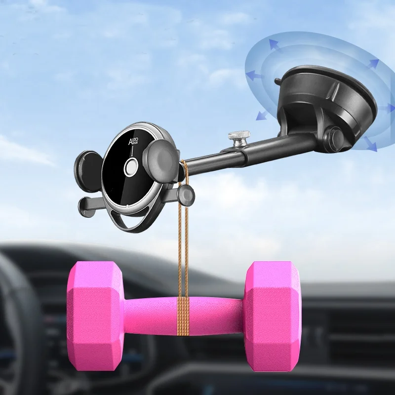 2022 New Car Phone Mount, Washable Strong Sticky Gel Pad Long Arm Telescopic Dashboard Windshield Car Phone Holder