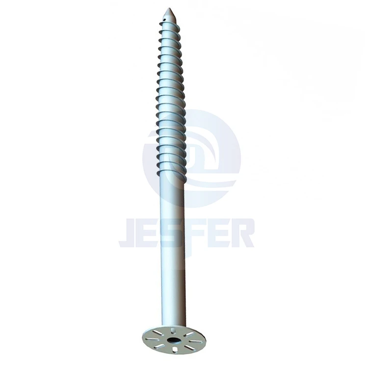 Good quality galvanized steel ground floor screw pile in barrier solar mounting using for Bangladesh sale