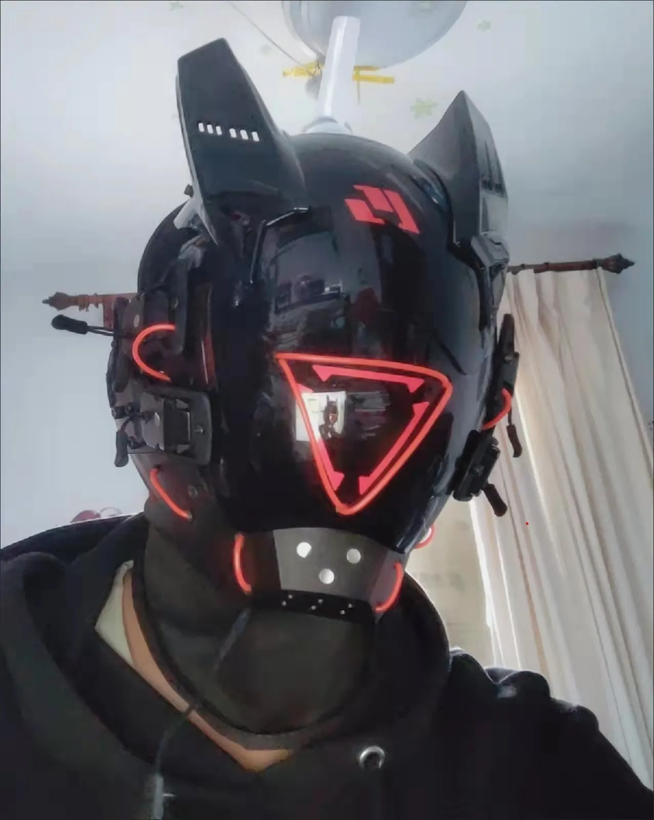 Cosplay Advanced PROJECT Ninja Masks LED Light Shinobi Halloween Party Cyber Punk Mask