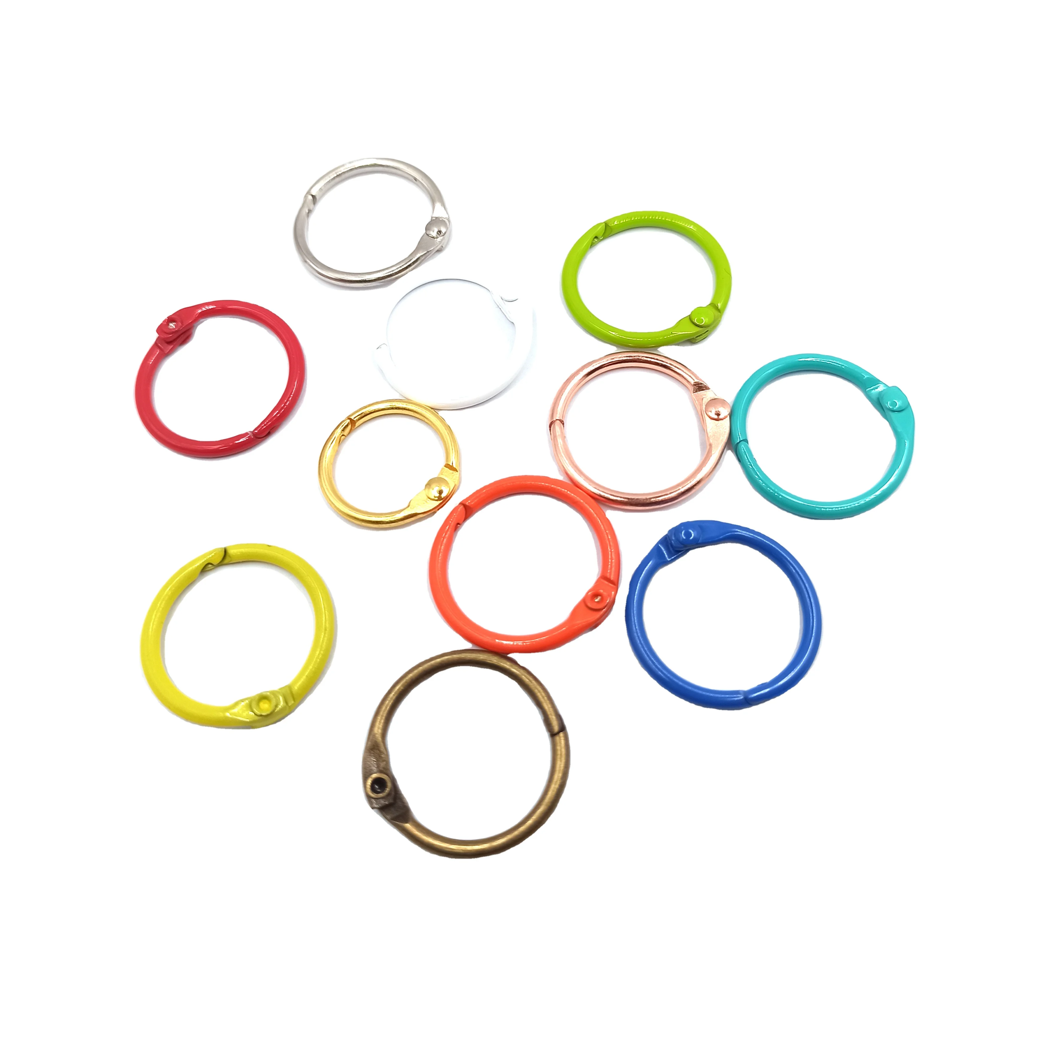 Factory Sale Book Binding Ring Silver Golden Black Metal Loose Leaf Binder Rings Book Binder Ring For Notebook