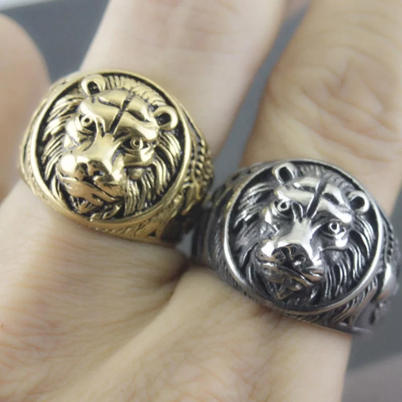 Модные ювелирные изделия, мужские ювелирные изделия, Золотые, панк, Винтажные Ювелирные изделия из нержавеющей стали, кольцо на заказ