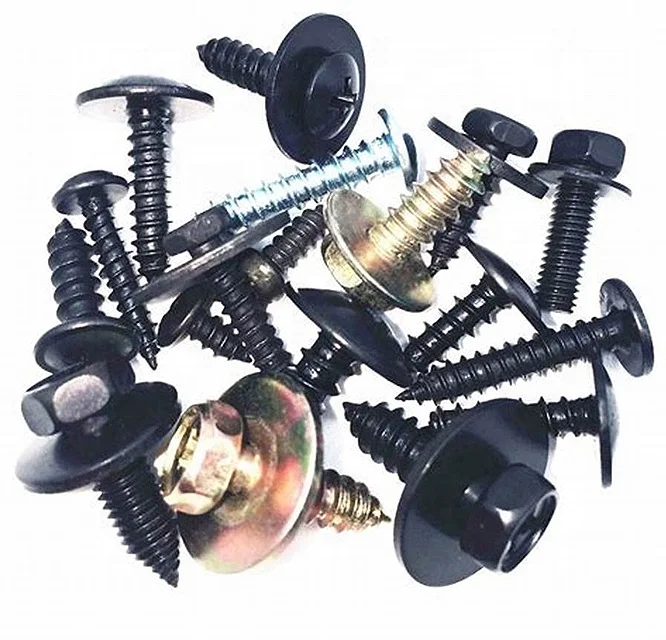 Black Car Fender/Bumper Self-tapping Screw Hex Head Cover Screw