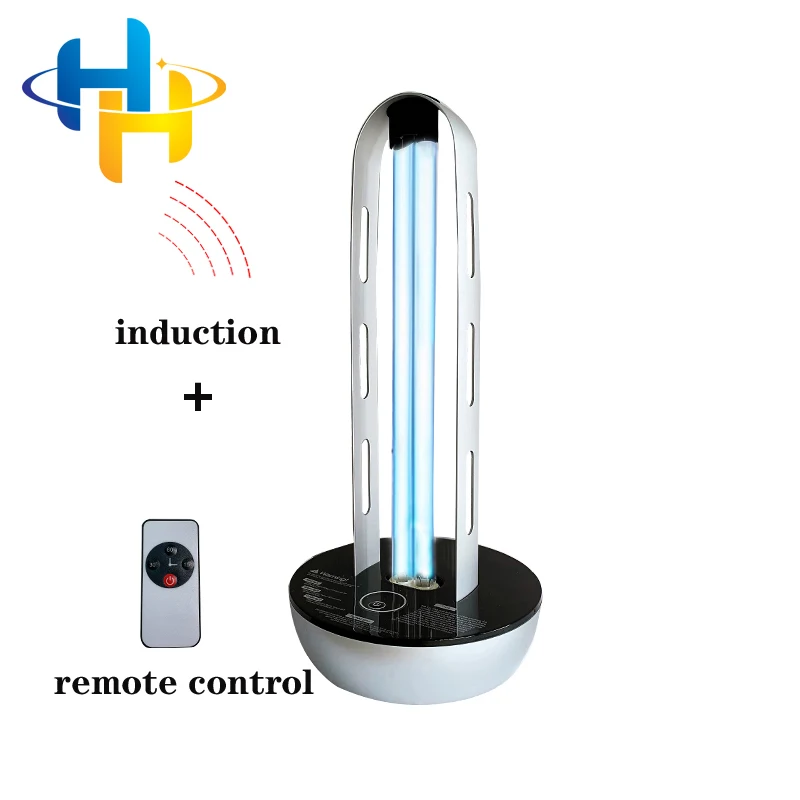 CE High Quality UVC Sterilization Ultraviolet Disinfection 38w Human Sensor+Remote Control UV Germicidal Lamp