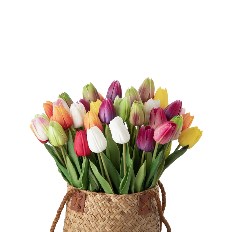 MW54102 artificial tulips bulk large branch tulip artificial tulips artificial real touch flower wholesale