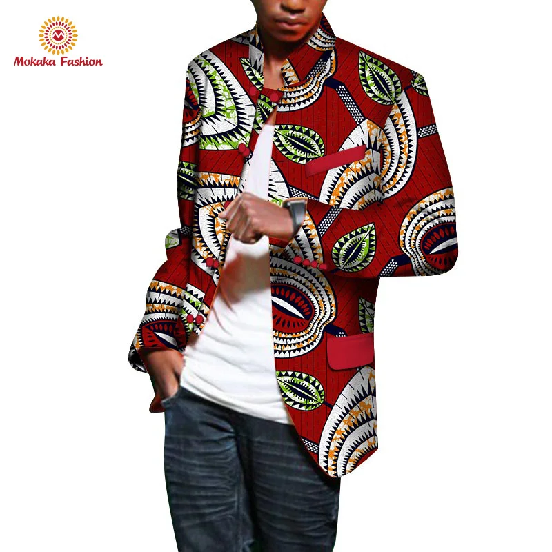 Hot Selling Luxury African Men Colors Printed Slim Long Sleeve Turn Down Collar Shirts