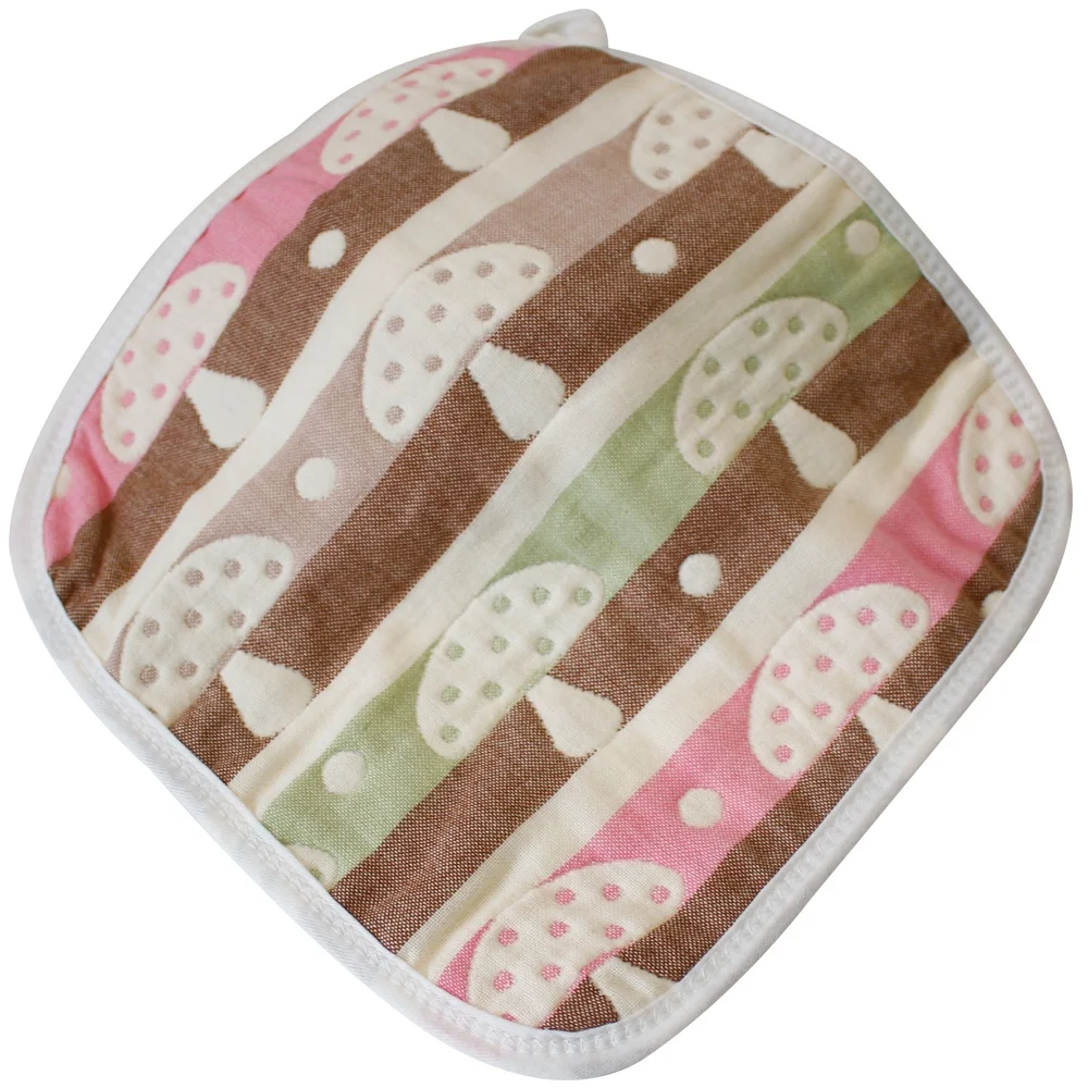 6 Layers of Baby Washcloths Extra Soft Absorbent Natural Muslin Cotton with Cartoon Printed Design Newborn Baby Face Towel