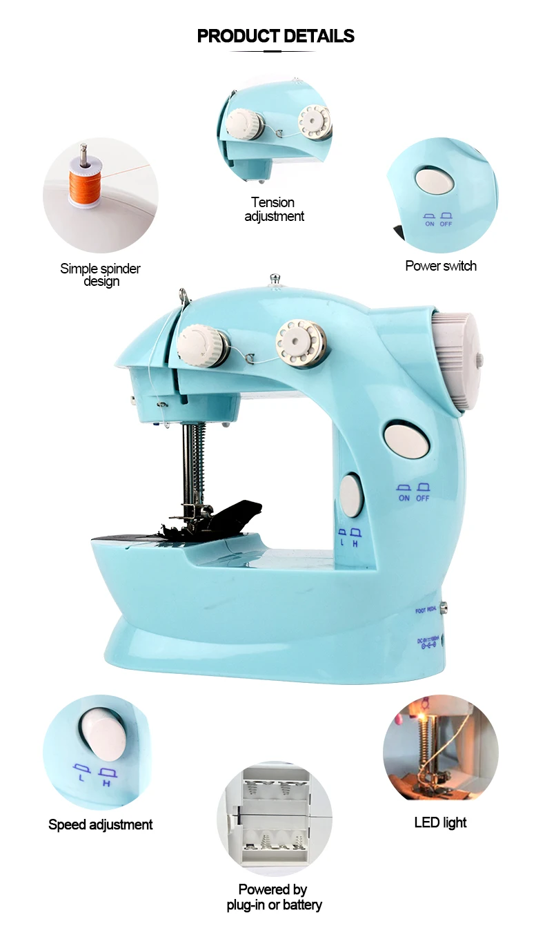 Factory Price Wholesale Handheld Mini Sewing Machine Mini Size Convenient Multi Function electric portable sewing machine