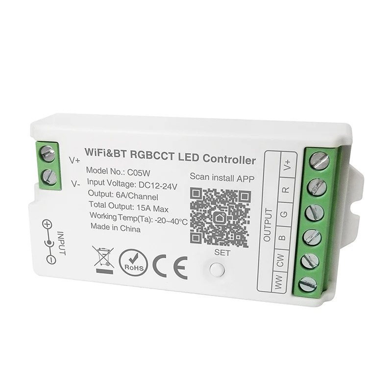 Good Quality DC12V 24V Tuya  LED Strip Controller Smart Home WIFI LED Driver