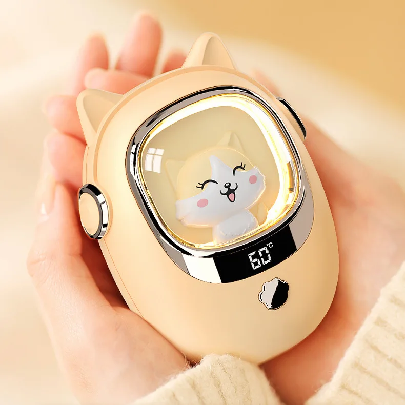 2024 Electric Cute Handwarmer Power Bank Mini Reusable Pocket Portable USB Rechargeable Hand Warmer for Women Men