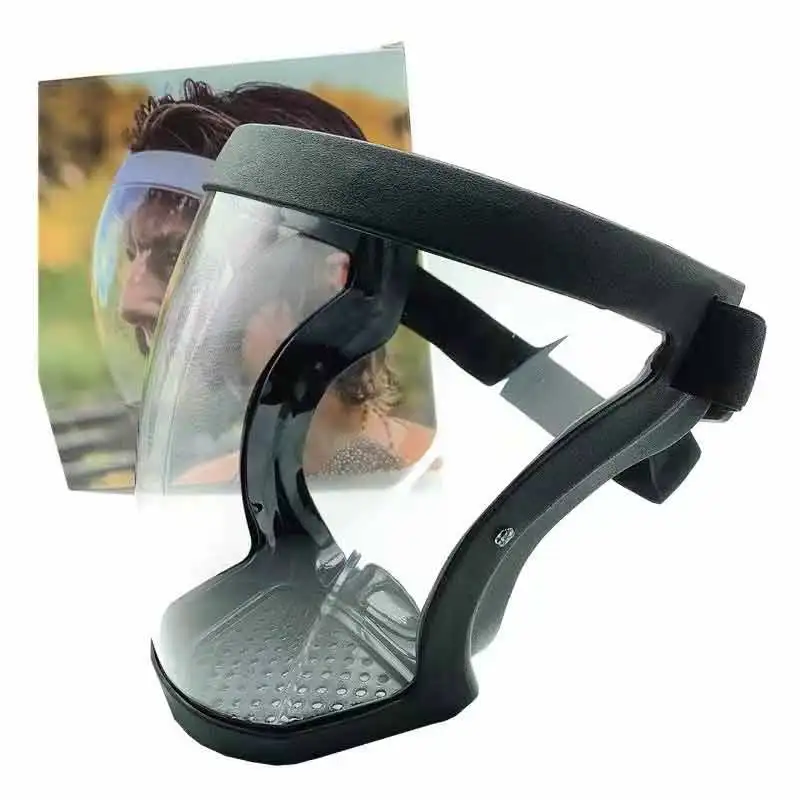 Plastic Protective Clear Safety Face Shield Transparent Multipurpose Sports Anti Dust Industrial Face Shields Full Face Mask