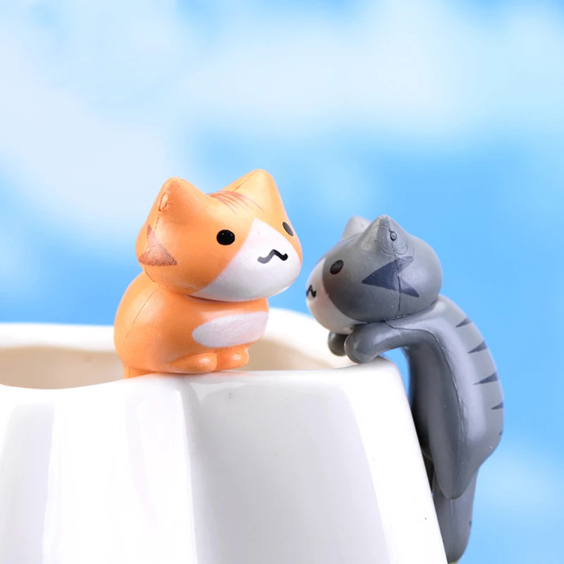Hot Sale High Quality Cat Figurines Miniatures Home Decor Cute Desktop Garden Decoration