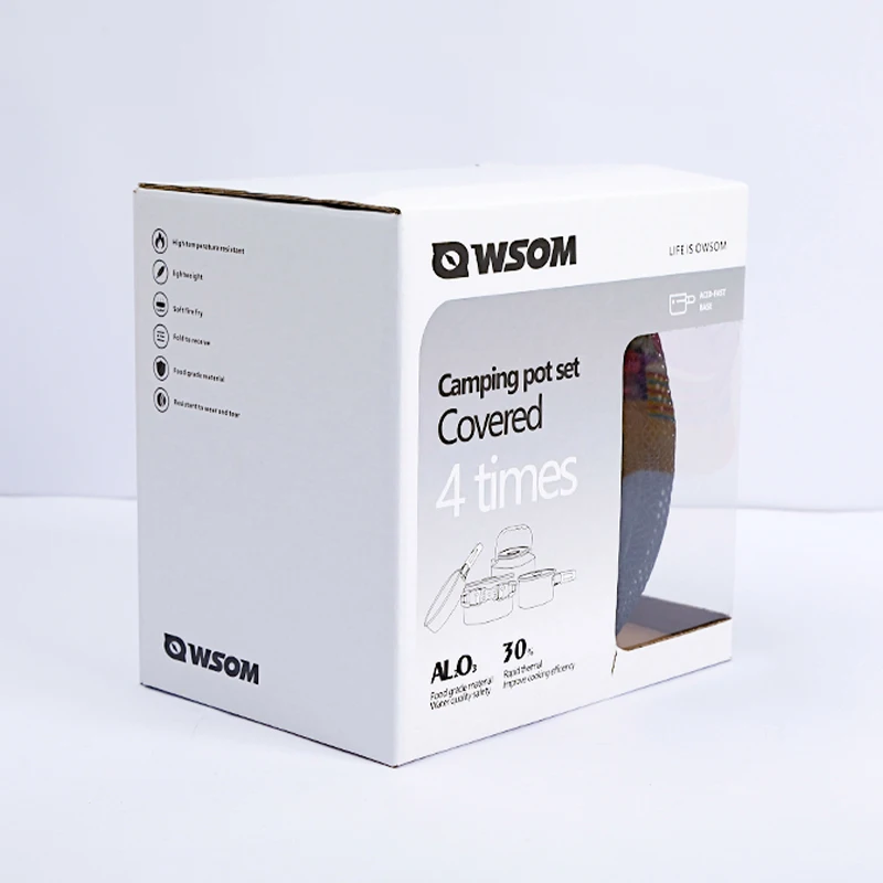 Camping Pot Cookware Set Folding Cook set Camping Lightweight and Portable Outdoor Cookware with Folding Handles