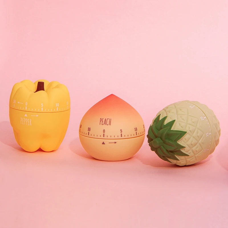 Лучший продавец Amazon, милый таймер для фруктов, кухонный таймер, Пользовательский логотип, таймеры обратного отсчета 60 минут
