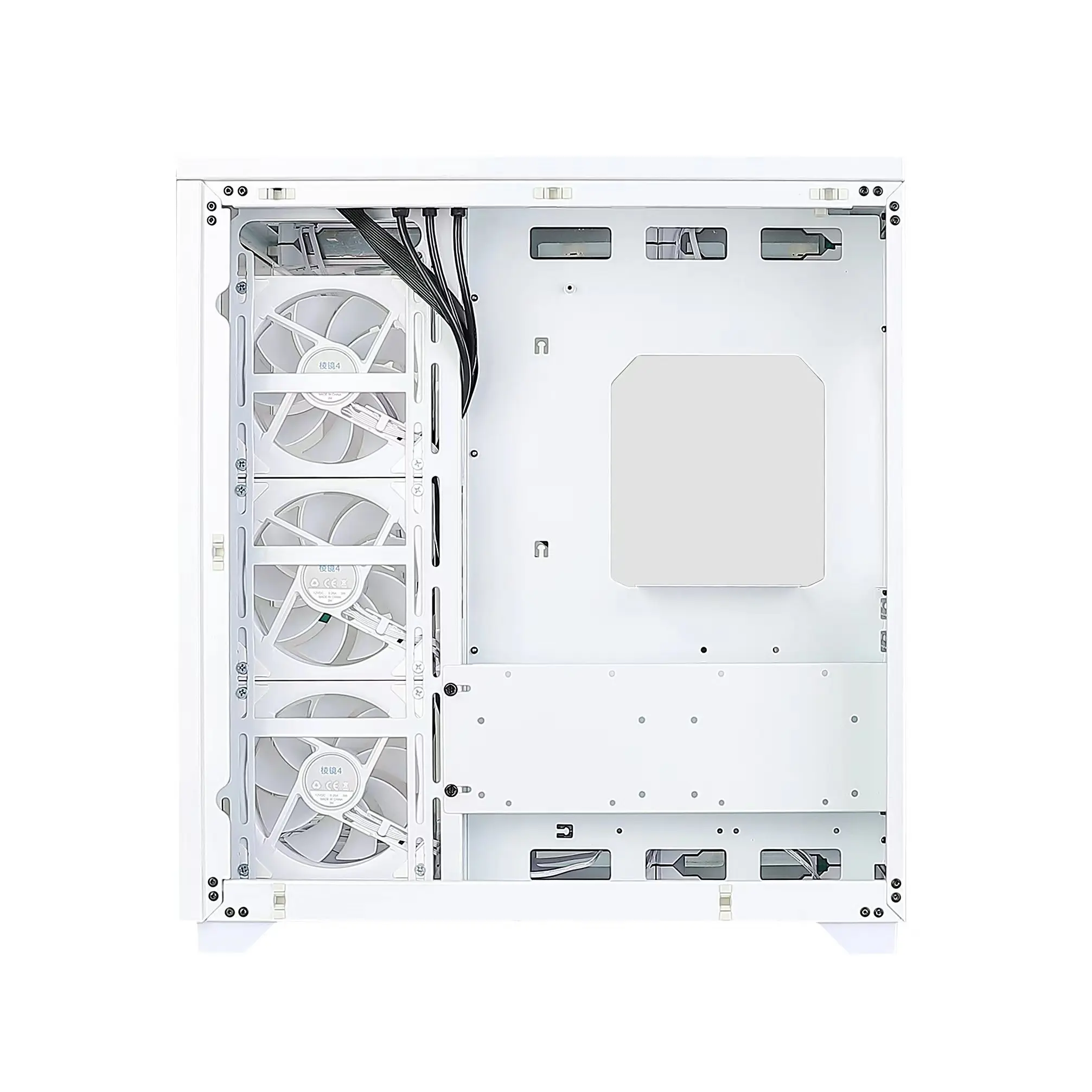Micro ATX Desktop PC Case 3 x 120mm Fans Pre-Installed Tempered Glass Side Panel mATX E-ATX Gaming Computer Chassis