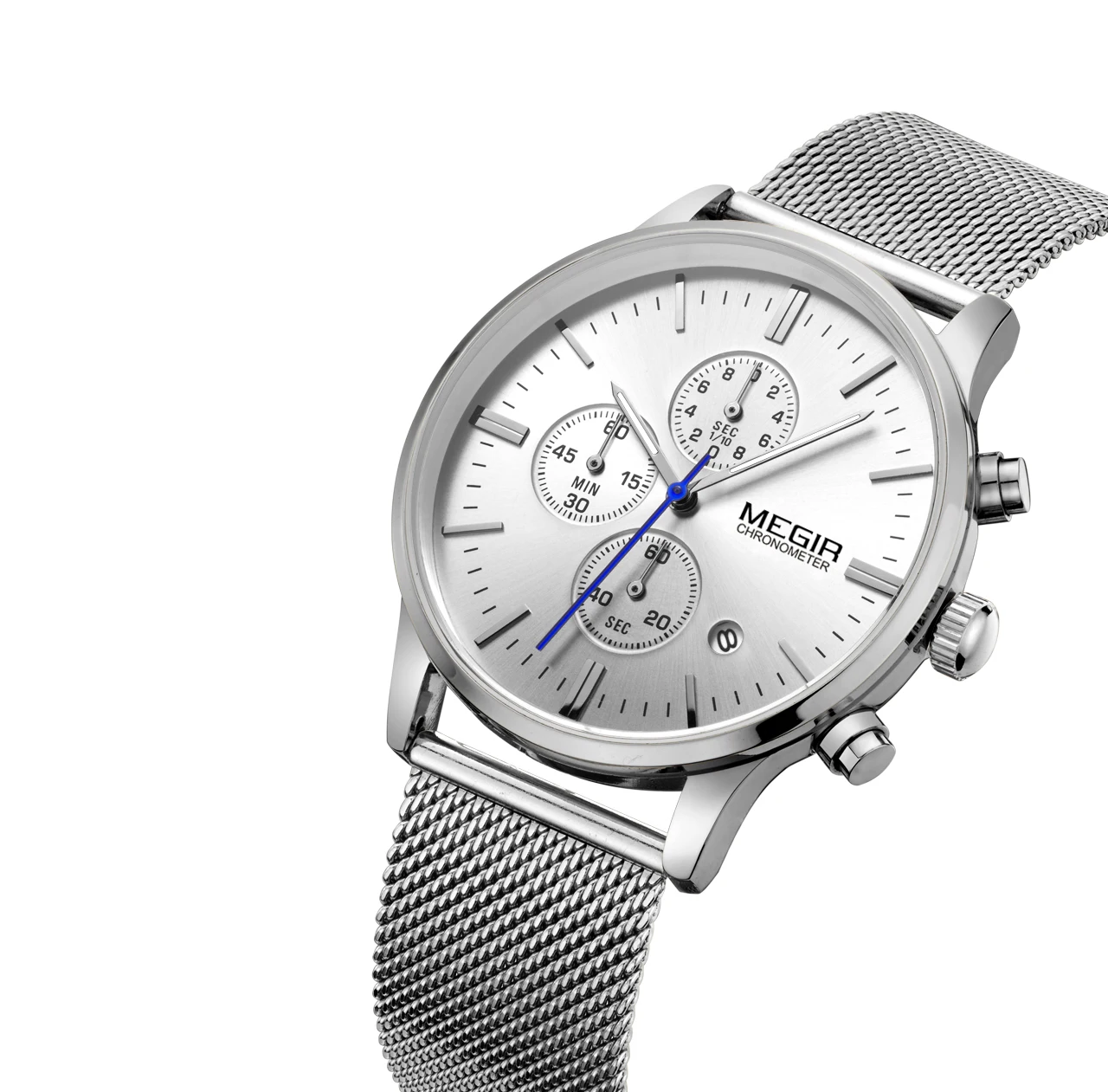Luxury Brand MEGIR 2011 Men Quartz Watch Waterproof Luxury Business Watches Stainless Steel Men Wristwatch